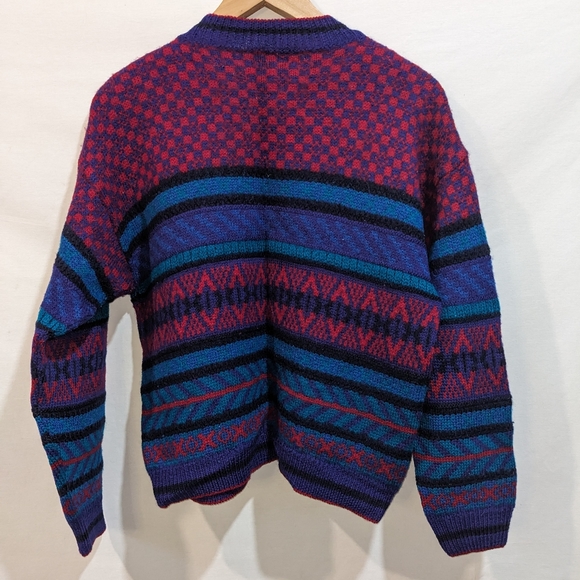 Nomadic Traders Colorful Thick Wool Sweater/Sweatshirt Size Small - Picture 8 of 8